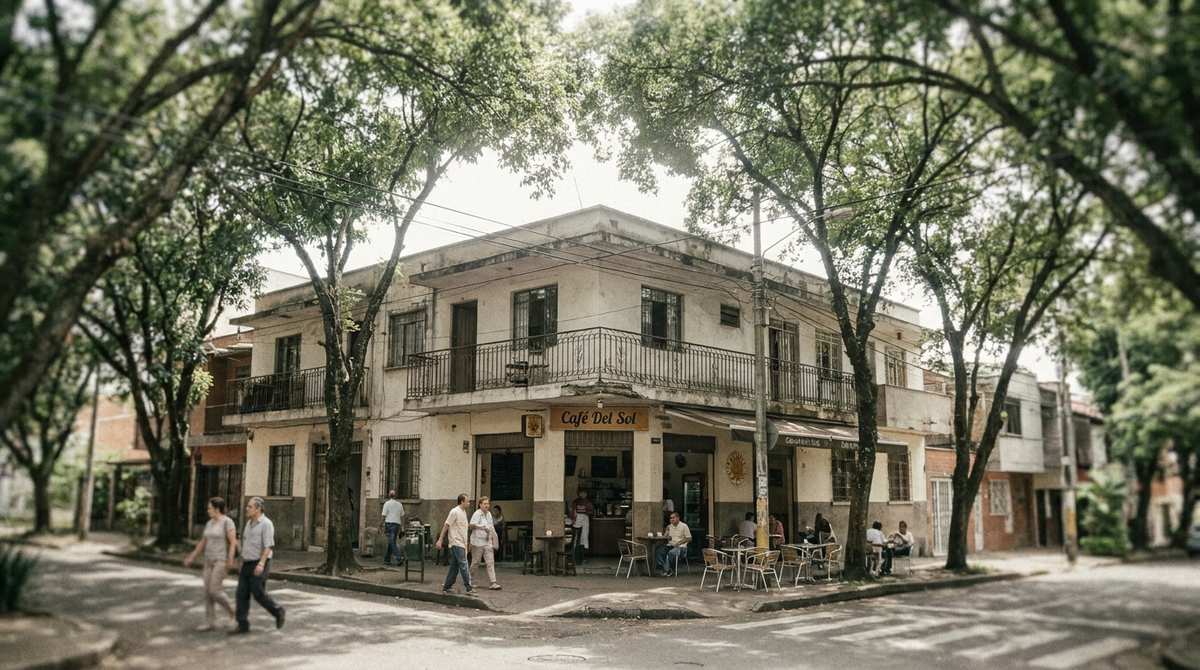 Living in Medellín — a Laureles neighbourhood street, a calmer alternative to El Poblado